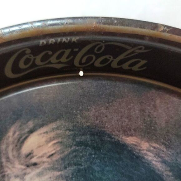Vintage 1973 Coca Cola Oval Tin Serving Tray - Picture 4 of 14